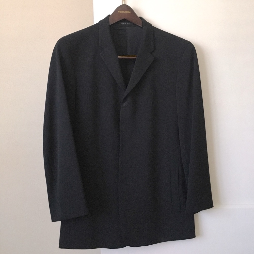 Emporio Armani Made In Italy Long Single Breasted Dress Coat Fully Lined